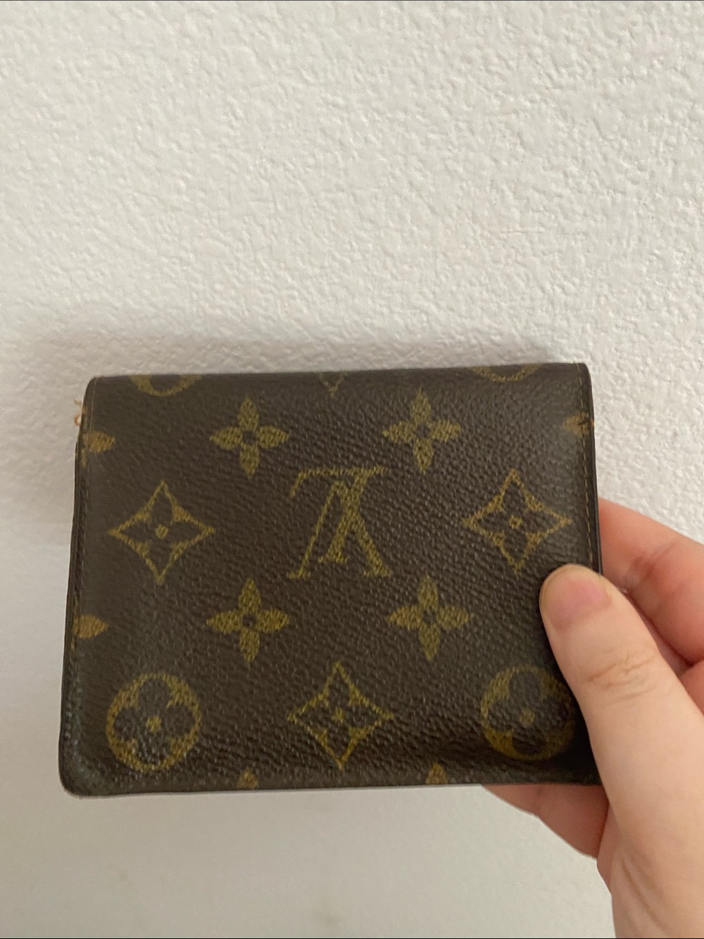 Authentic Louis Vuitton Monogram Canvas Wallet in Brown and Gold